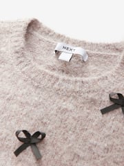 Mole Bow Short Sleeve Crew Neck Jumper With Wool - Image 7 of 8