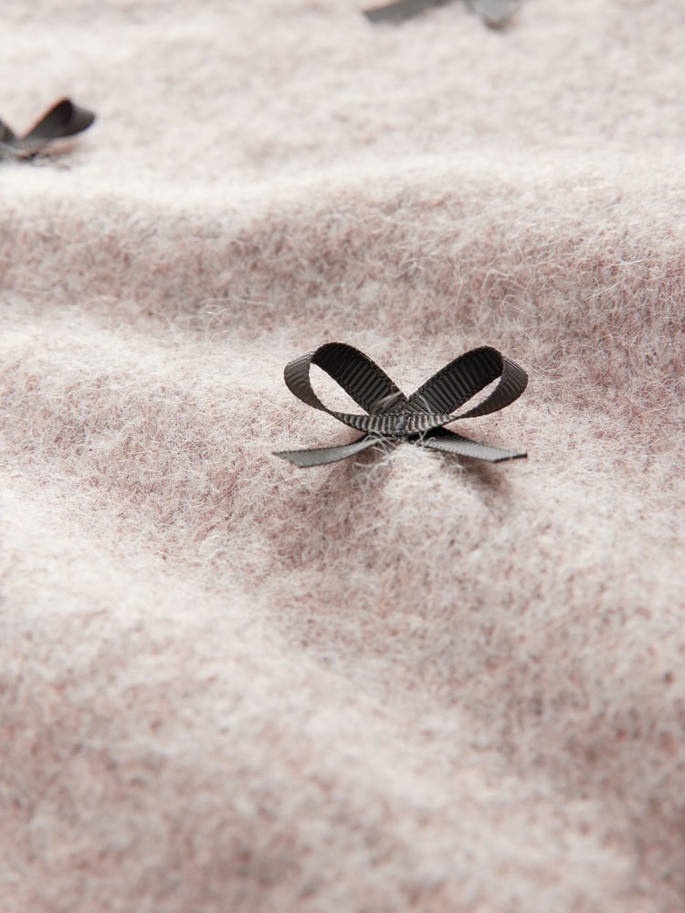 Mole Bow Short Sleeve Crew Neck Jumper With Wool - Image 8 of 8