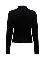 ONLY Black Long Sleeve High Neck Sequin Knitted Jumper - Image 4 of 4