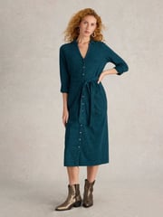 White Stuff Green Annie Sparkle Jersey Dress - Image 1 of 4