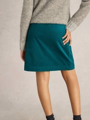 White Stuff Green Coral Velvet Skirt - Image 4 of 6