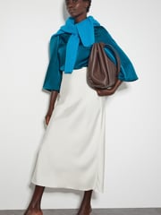 Monsoon Blue Ingrid Bell Sleeve Satin Top - Image 5 of 5