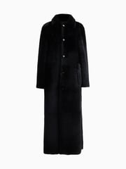 AllSaints Black Serra Maxi Shearling 100% Cotton Coats - Image 10 of 10