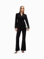 AllSaints Black Sevenh Vel Blazer - Image 4 of 7
