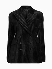 AllSaints Black Sevenh Vel Blazer - Image 7 of 7