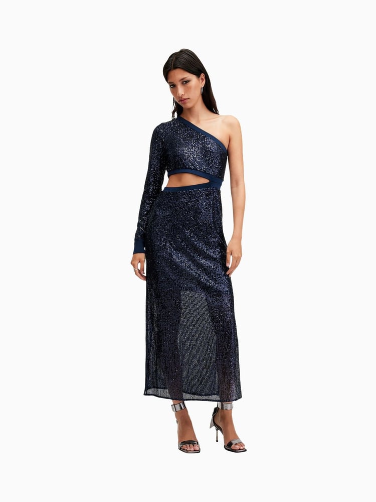 AllSaints Blue Daisy Topaz Dress - Image 1 of 7 AllSaints Blue Daisy Topaz Dress - Image 1 of 7