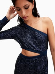 AllSaints Blue Daisy Topaz Dress - Image 6 of 7