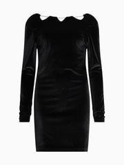 AllSaints Black Regina Velvet Dress - Image 8 of 8
