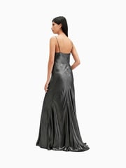 AllSaints Grey Lili Maxi Dress - Image 4 of 5