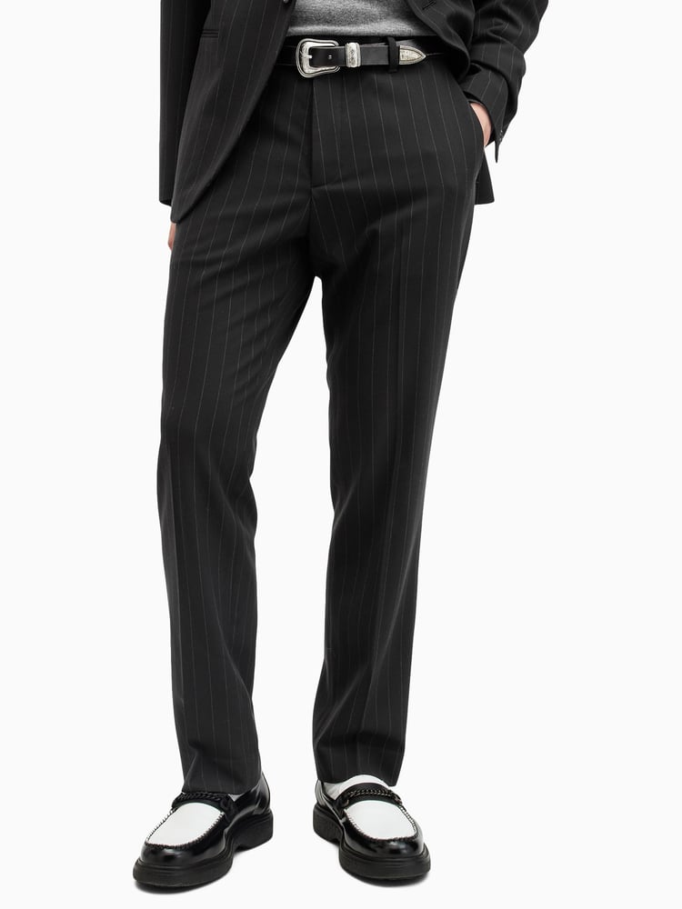 AllSaints Black Heddon Trousers - Image 1 of 7