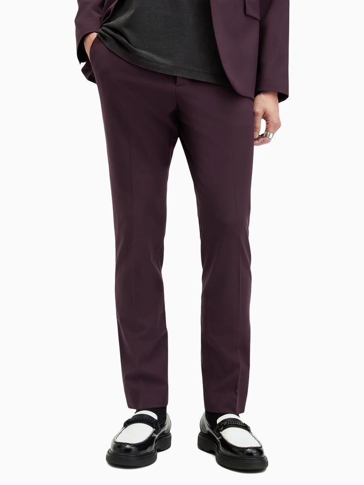 AllSaints Purple Lisle Trousers - Image 1 of 7