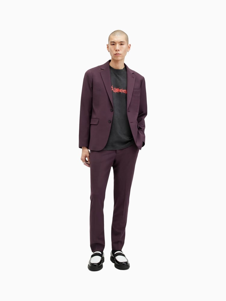 AllSaints Purple Lisle Trousers - Image 2 of 7