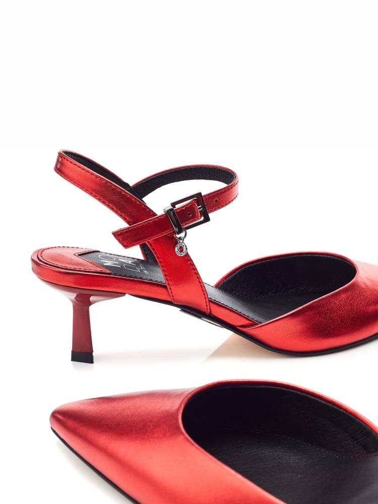 Moda in Pelle Jobourg Pointed Kitten Heel Strappy Shoes - Image 4 of 4