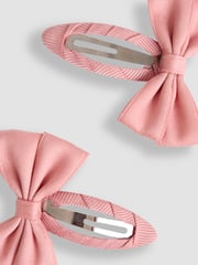 JoJo Maman Bébé Pink Bow Hair Clips 2 Pack - Image 3 of 3