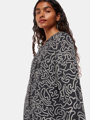 Whistles Black Petite Chain Print Flippy Dress - Image 3 of 5