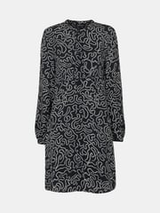 Whistles Black Petite Chain Print Flippy Dress - Image 5 of 5