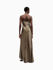 AllSaints Gold Lili Maxi Dress - Image 4 of 5