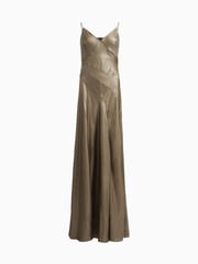 AllSaints Gold Lili Maxi Dress - Image 5 of 5
