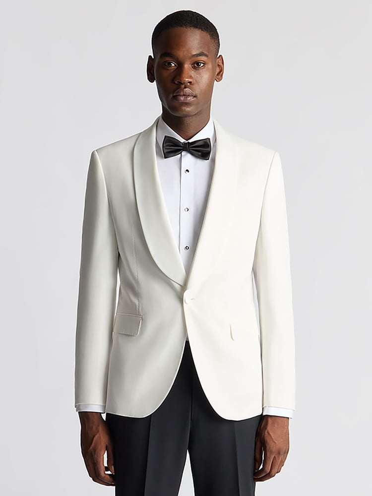 Remus Uomo White Slim Fit Dinner Jacket - Image 1 of 6 Remus Uomo White Slim Fit Dinner Jacket - Image 1 of 6
