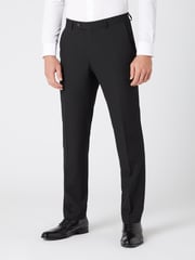 Remus Uomo Black Tapered Leg Stretch Formal Trousers - Image 1 of 7