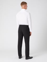 Remus Uomo Black Tapered Leg Stretch Formal Trousers - Image 3 of 7