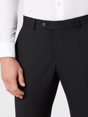 Remus Uomo Black Tapered Leg Stretch Formal Trousers - Image 4 of 7