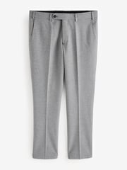 Remus Uomo Grey Tapered Fit Wool Rich Trousers - Image 1 of 4
