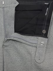 Remus Uomo Grey Tapered Fit Wool Rich Trousers - Image 3 of 4