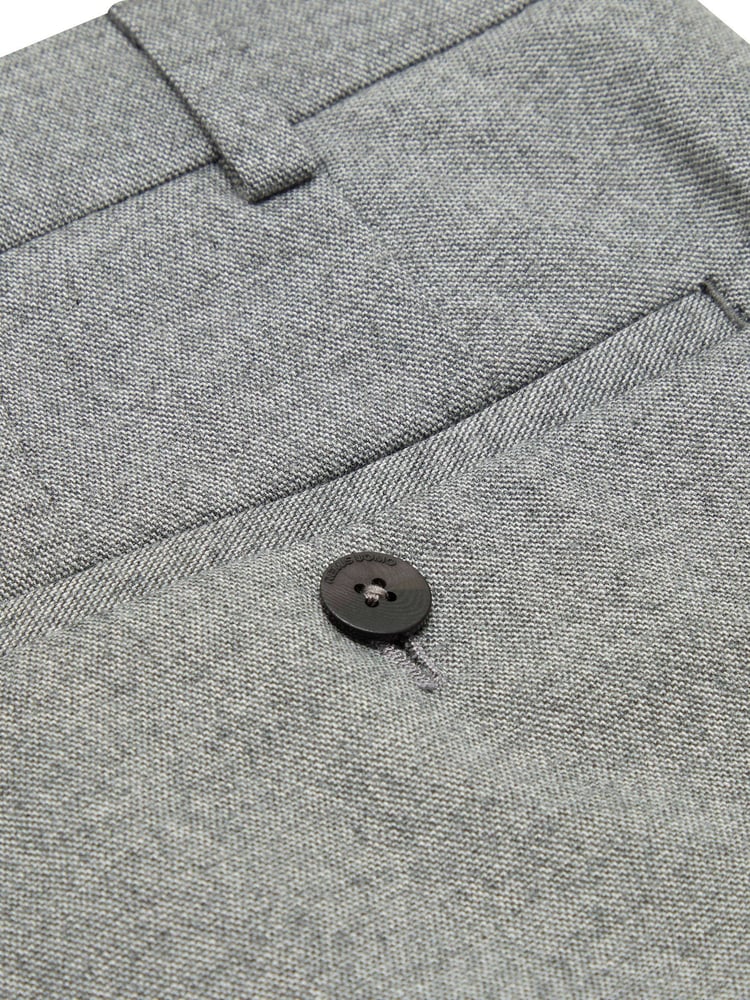Remus Uomo Grey Tapered Fit Wool Rich Trousers - Image 4 of 4