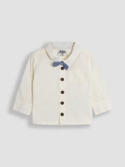 JoJo Maman Bébé Navy Blue 4-Piece Shirt & Trousers Set With Blazer & Bow Tie - Image 6 of 11