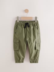 Black/Khaki Lined 100% Cotton Cargo Trousers (3mths-7yrs) - Image 2 of 6