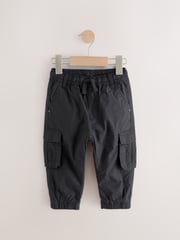 Black/Khaki Lined 100% Cotton Cargo Trousers (3mths-7yrs) - Image 3 of 6