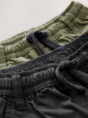 Black/Khaki Lined 100% Cotton Cargo Trousers (3mths-7yrs) - Image 5 of 6