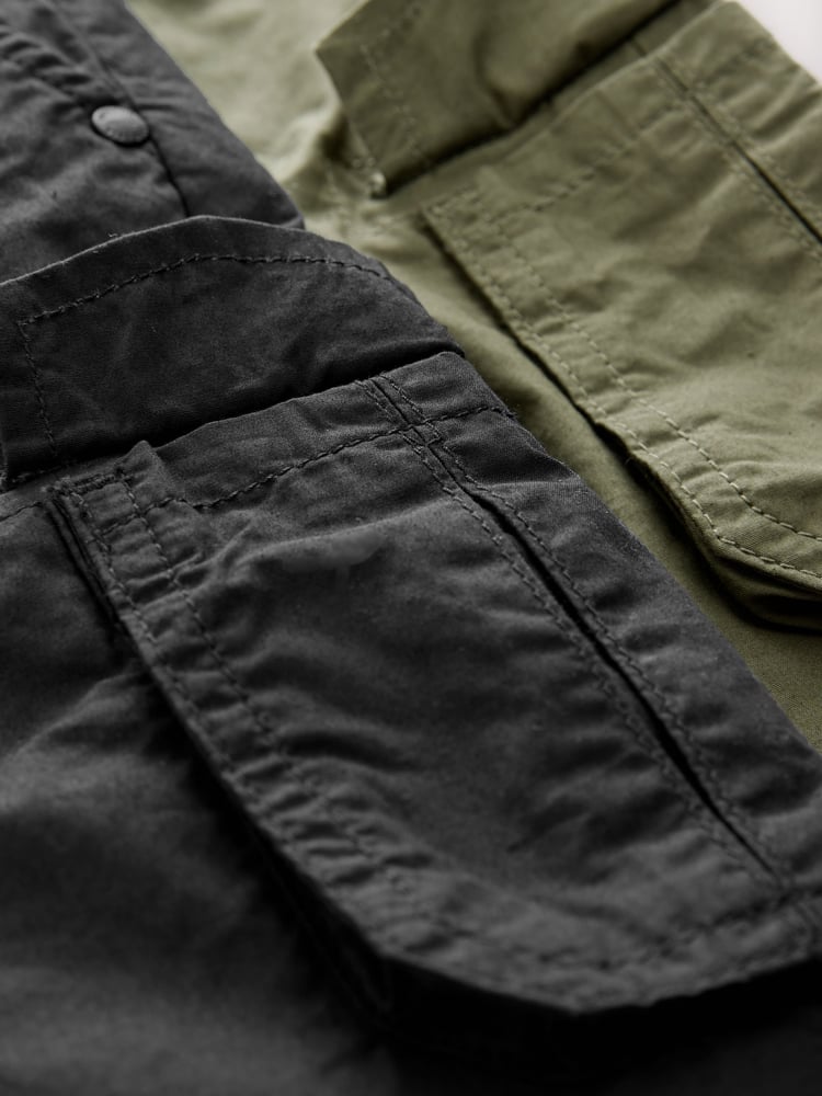 Black/Khaki Lined 100% Cotton Cargo Trousers (3mths-7yrs) - Image 6 of 6