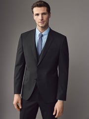 BOSS Grey Slim-Fit Wool Suit Jacket - Image 1 of 4