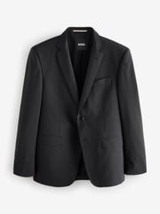 BOSS Grey Slim-Fit Wool Suit Jacket - Image 4 of 4