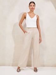Lipsy Stone Premium Wide Leg Trousers - Image 1 of 5