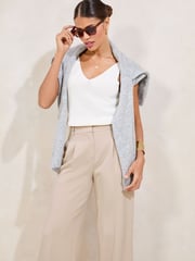 Lipsy Stone Premium Wide Leg Trousers - Image 4 of 5