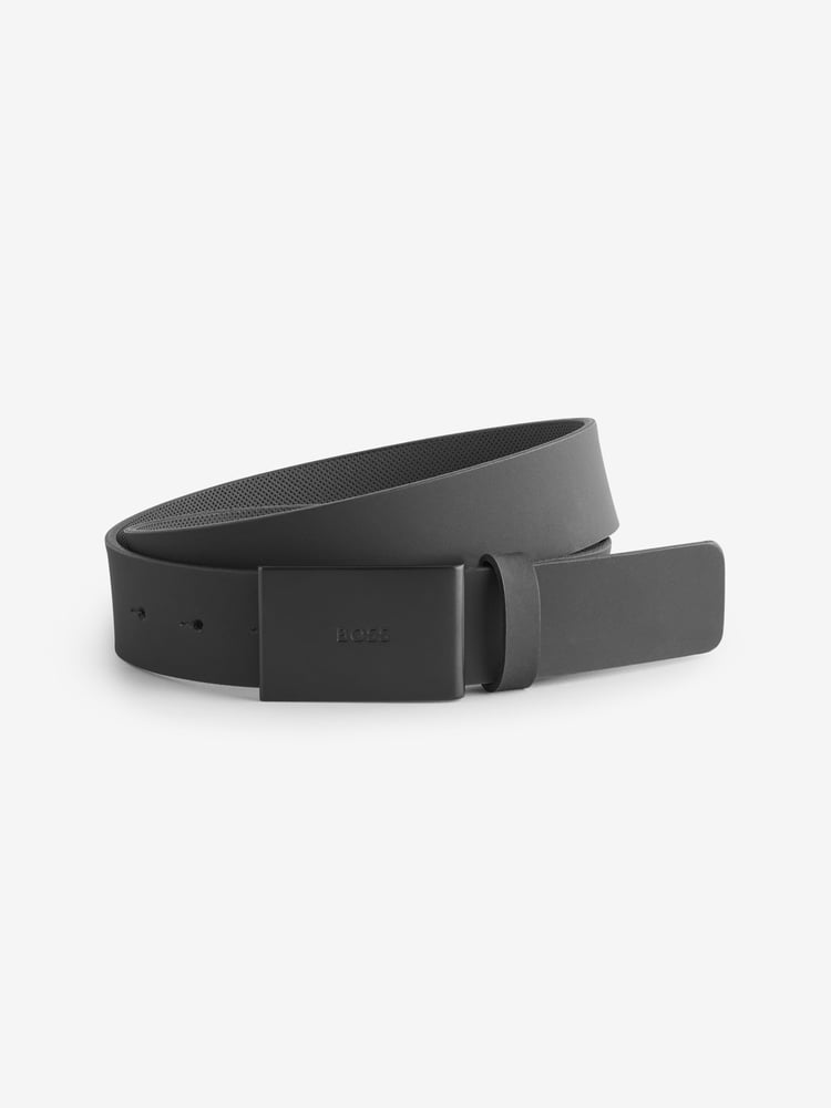 BOSS Black Smooth Tion Leather Belt - Image 1 of 1 BOSS Black Smooth Tion Leather Belt - Image 1 of 1