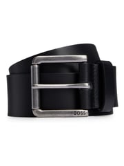 BOSS Black Grey Joris Leather Belt - Image 1 of 5