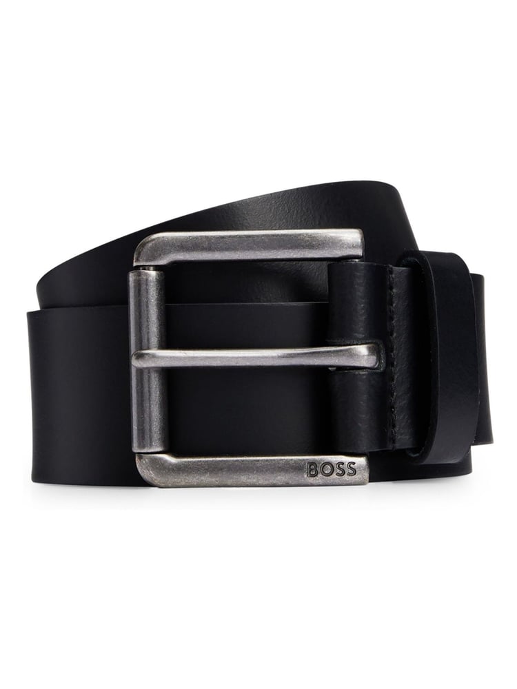 BOSS Black Grey Joris Leather Belt - Image 1 of 5