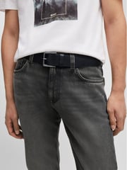 BOSS Black Grey Joris Leather Belt - Image 5 of 5