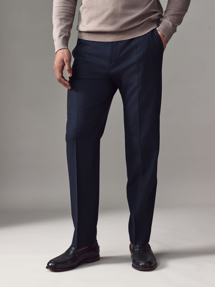 HUGO Blue Hugo Wool Blend Stretch Trousers - Image 1 of 4