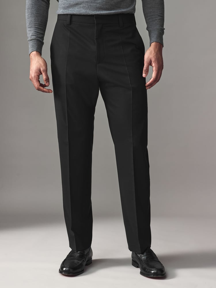 HUGO Black Hugo Wool Blend Stretch Trousers - Image 1 of 4