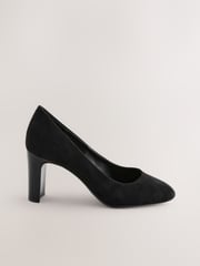 Black Extra Wide Fit Forever Comfort® Round Toe Block Court Shoes - Image 2 of 5