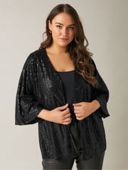Evans Gold Sequin Kimono - Image 1 of 5