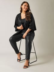 Evans Gold Sequin Kimono - Image 2 of 5