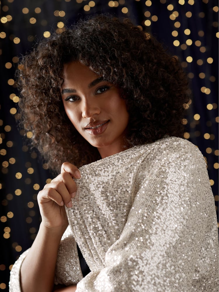 Evans Gold Sequin Kimono - Image 2 of 5