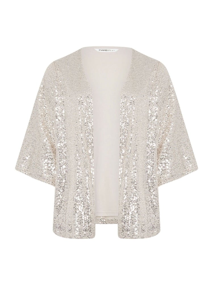 Evans Gold Sequin Kimono - Image 5 of 5
