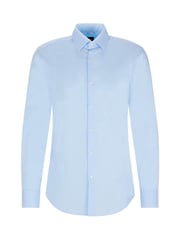 BOSS Blue Slim Fit Stretch Poplin Shirt - Image 6 of 6